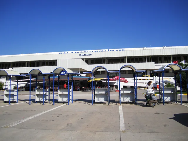 Dalaman Airport terminal, archival photograph from 2010